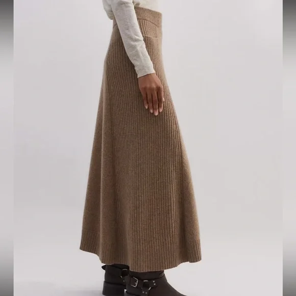 ME+EM merino cashmere a-line skirt